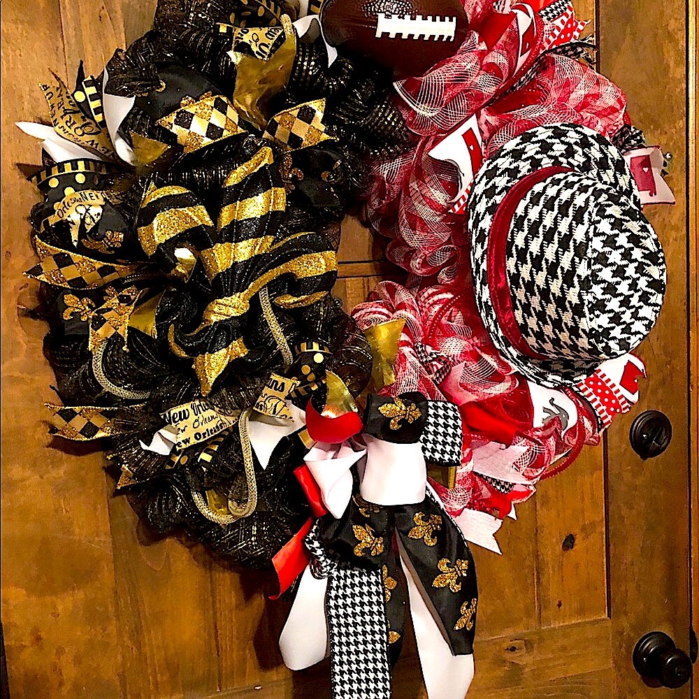 Choose your Teams! Custom Order ANY Team Football Wreaths ~You Pick ~ Handmade